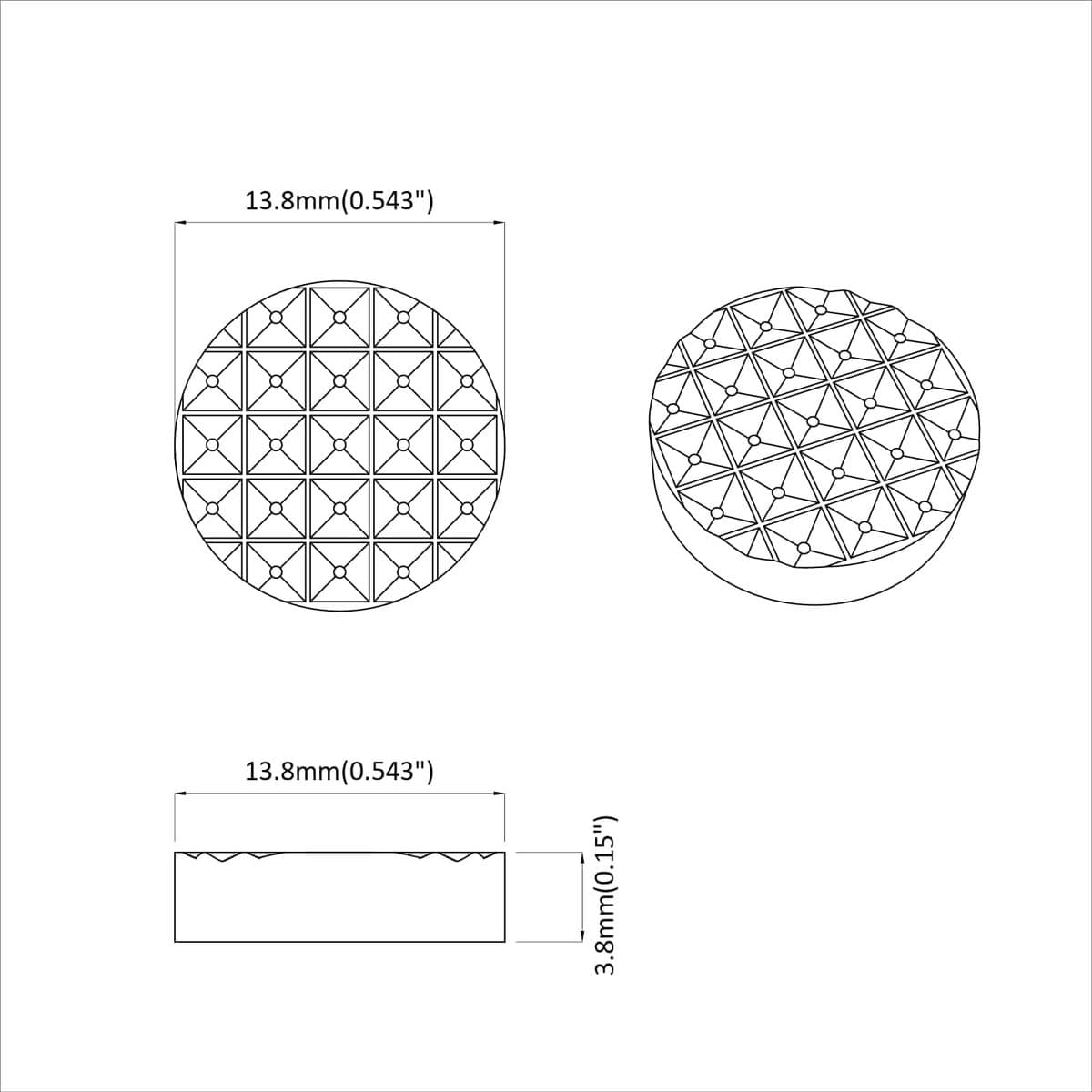vidaXL - Meubelpoot - Pads - 2 - pcs - Zwart - Ø - 14 - x - 4 - mm - EVA — afbeelding 1