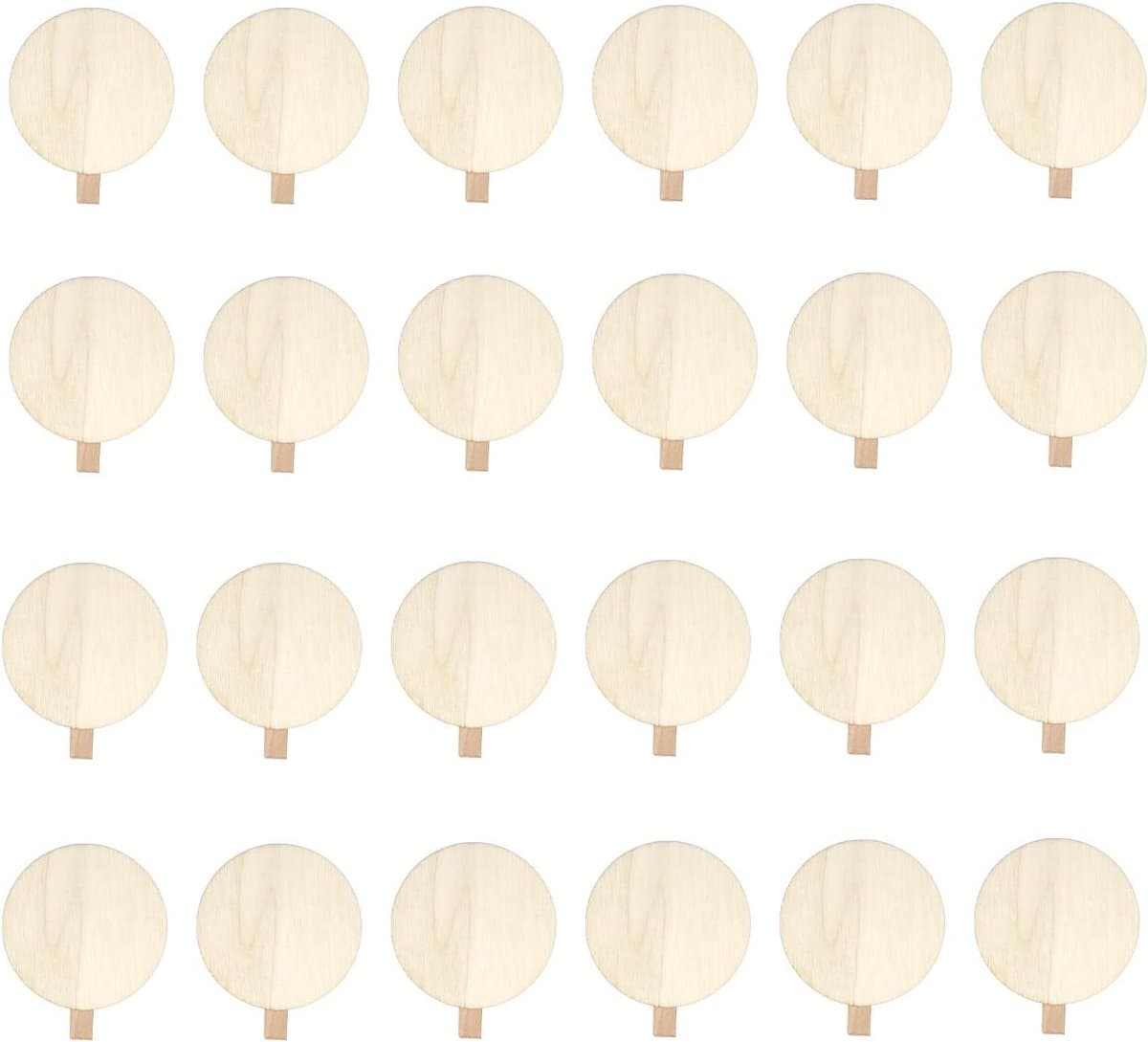 Adventskalender met houten knijpers en ronde schijf voor stickers - DIY design - cadeauknijpers - 4 cm. — afbeelding 1