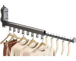 SAVI® Wanddroogrek Inklapbaar - Wanddroogrek - Grijs - 6cm x 58cm x 17cm; 0.44 kg