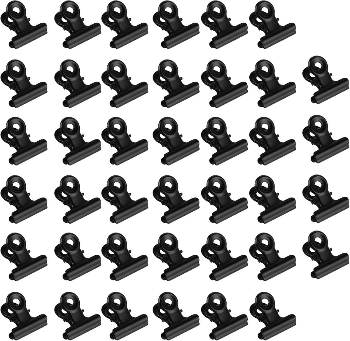 40 Stuks Kleine Zwarte Bulldog Clips Metaal voor Foto's Papier en Documenten — afbeelding 1