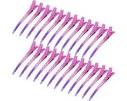 24 Stuks Duck Bill Clips Roestvrij Metaal voor Haarstyling en Kleurbehandeling
