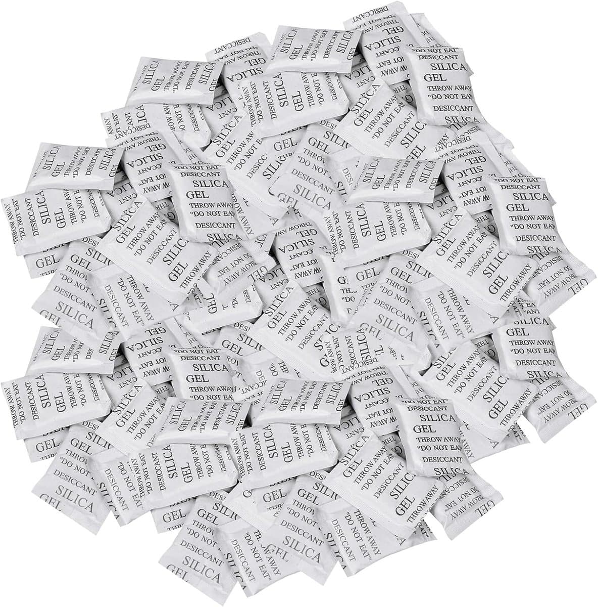 Zak met droogmiddel, 100 stuks x 1 g, silicagelzakjes, silicagelzakjes, droogmiddel, kleine zakjes, verwijderen vocht, stoom, geuren, luchtontvochtiger — afbeelding 1