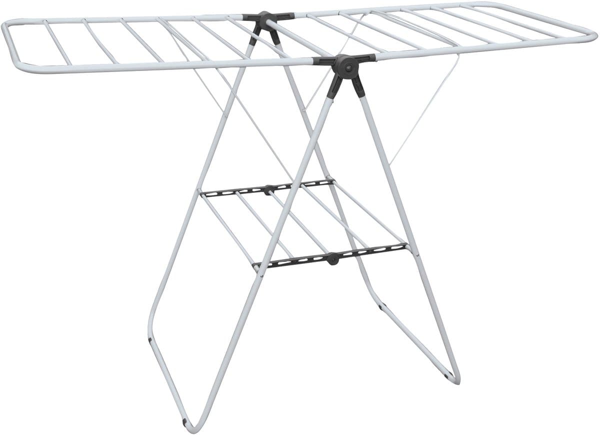 MSV Opvouwbaar Droogrek - Ruimtebesparend Wasrek - Inklapbaar Droogstandaard - 61x96x144cm - RVS - Wit — afbeelding 1