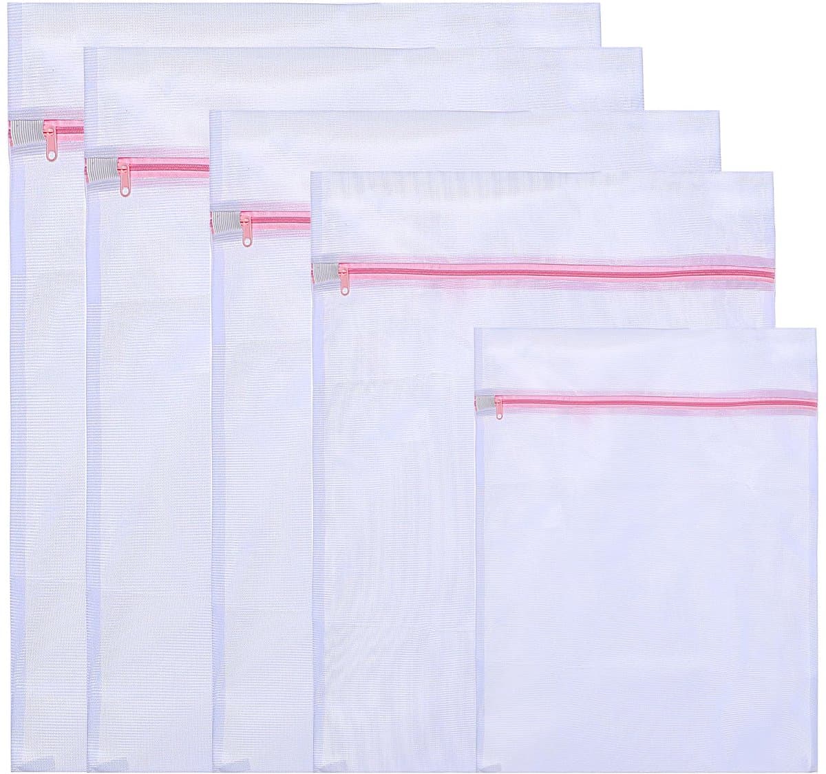 IMPERATORIS® Waszakjes voor Wasmachine - Bescherming voor Fijne Was en Schoenen - Mesh Wasnet met Rits - Voorkomt Slijtage - Set van 8 - Rood - 60 x 60 cm, 60 x 50 cm, 50 x 40 cm, 40 x 30 cm en 30 x 23 cm — afbeelding 1