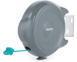 Retractable Clothesline 15m met Anti-Slack Hook en Swivel Wandbeugel – Ruimtebesparend en Veilig