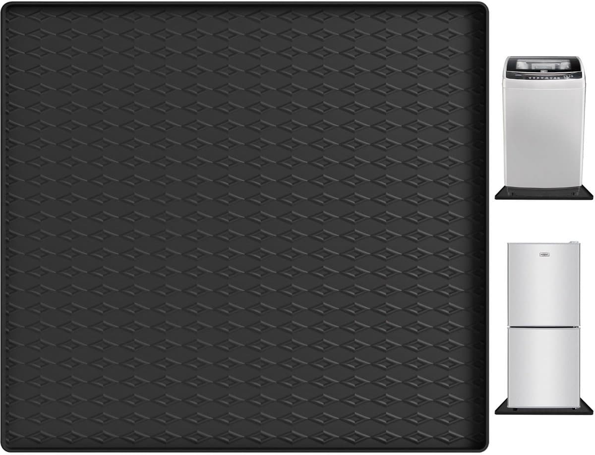 Unyqoos® Zwarte siliconen mat van 60x60 cm voor bescherming van vloer en apparaten — afbeelding 1