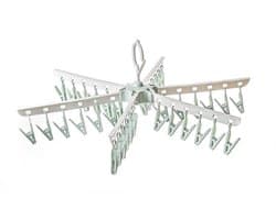 Dailygoods- Droogrek 365° draaibaar - Sokkenstandaard met 36 clips - Opvouwbaar - Multidirectionele sokkendroger - Ideaal voor ondergoed - Vrije luchtcirculatie - Sokkenrek