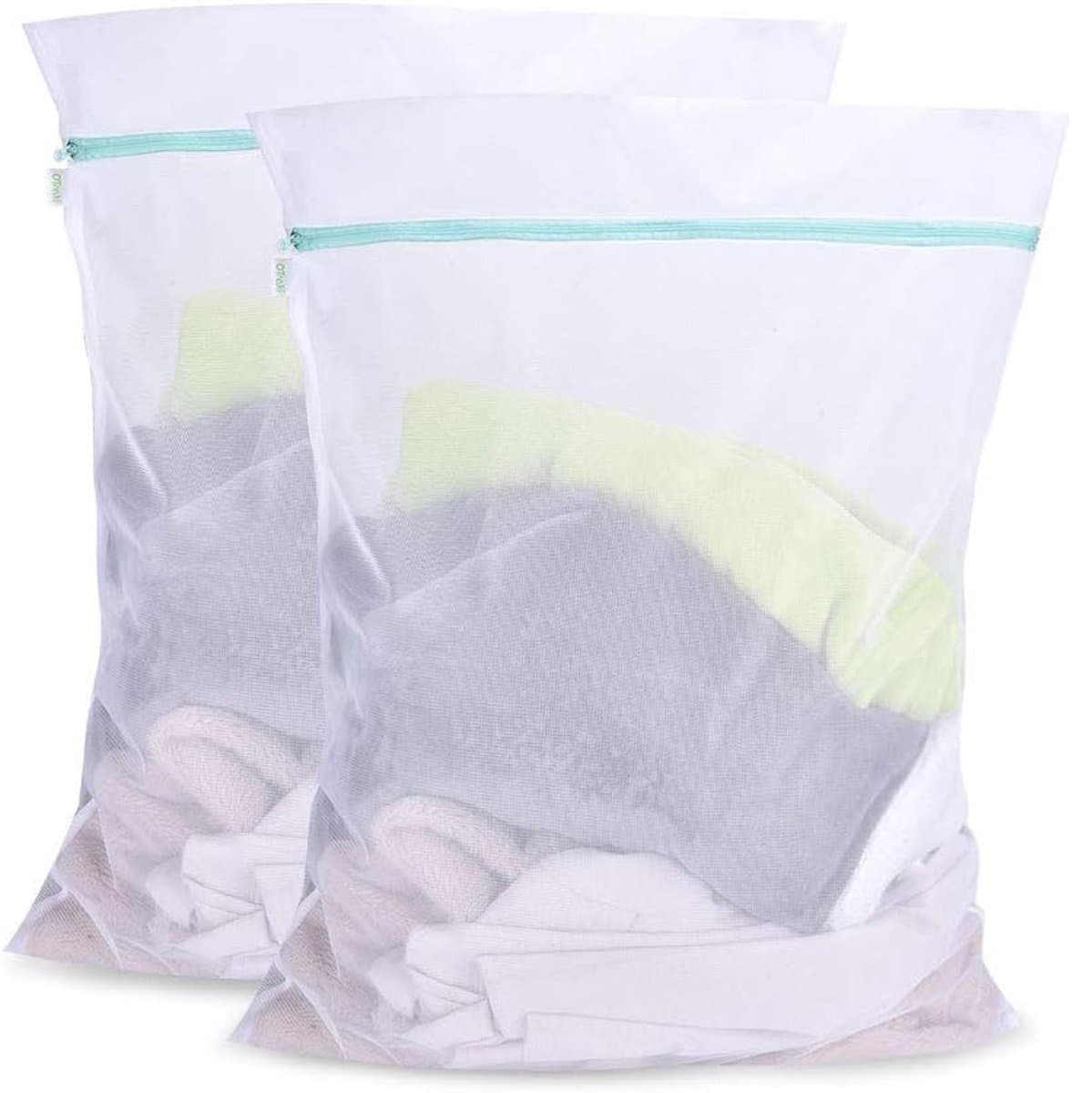Thijox - OTraki Waszakken 60 x 80 cm - 2 Stuks Herbruikbaar Mesh Waszakjes met Rits - Ideaal voor Ondergoed, Truien, Jurken, Blouses en Sokken - Perfe — afbeelding 1