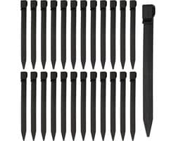 SnelShoppen - 22 Sterke Plastic Grondpinnen 24.5 cm | Duurzame Tentpinnen met Haken voor Tuin, Grasrand, Schutting en Camping