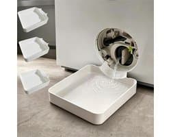 Lekbak wasmachine - 3 stuks - 17,8 ×17,8cm - Lekbak voor Wasmachine en Vaatwasser - Opvangbak - universele wasmachine lekbak - Wasmachine opvangbak - afvoerbak - wateropvangbak voor kelder, woning, camper - wit