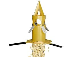 Zware Graanontlader - Zakdispenser Bulkzak - Efficiënt Lossen - Roestbestendig Ontwerp - 46 cm Hoogte - Geel