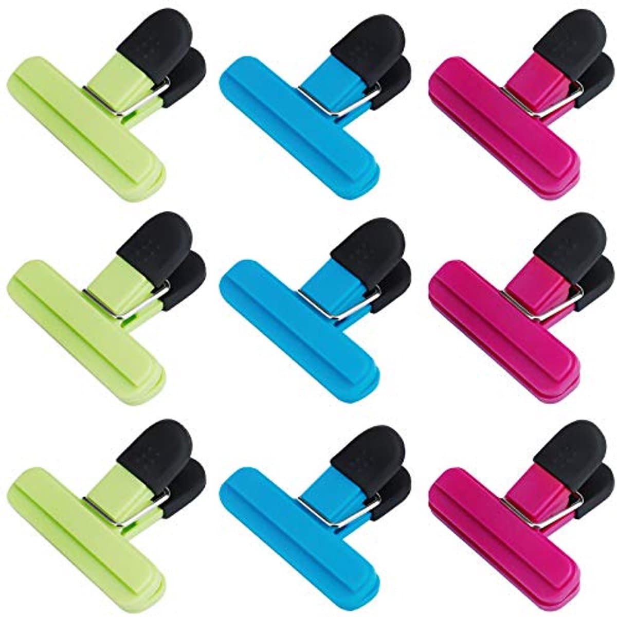 Multifunctionele voedselzakclips - 9 stuks, duurzame kunststof klemmen voor keuken en kantoor — afbeelding 1