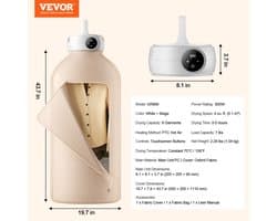 VEVOR Draagbare Wasdroger, Drogtas, PTC-verwarming en LED-display, 600 W