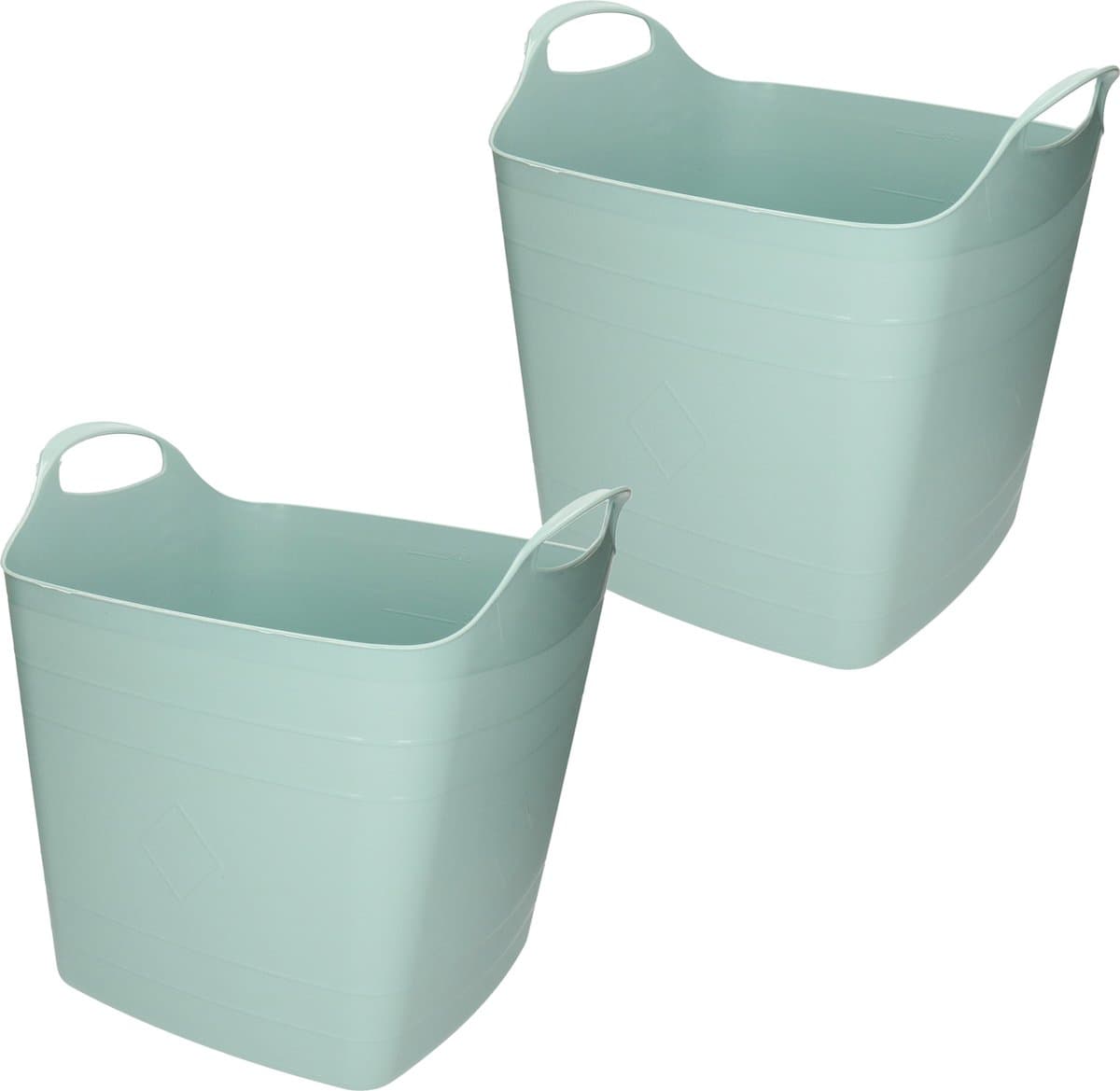 2x stuks bathroom Solutions Kuip - flexibel - emmer - groen - 25 liter — afbeelding 1