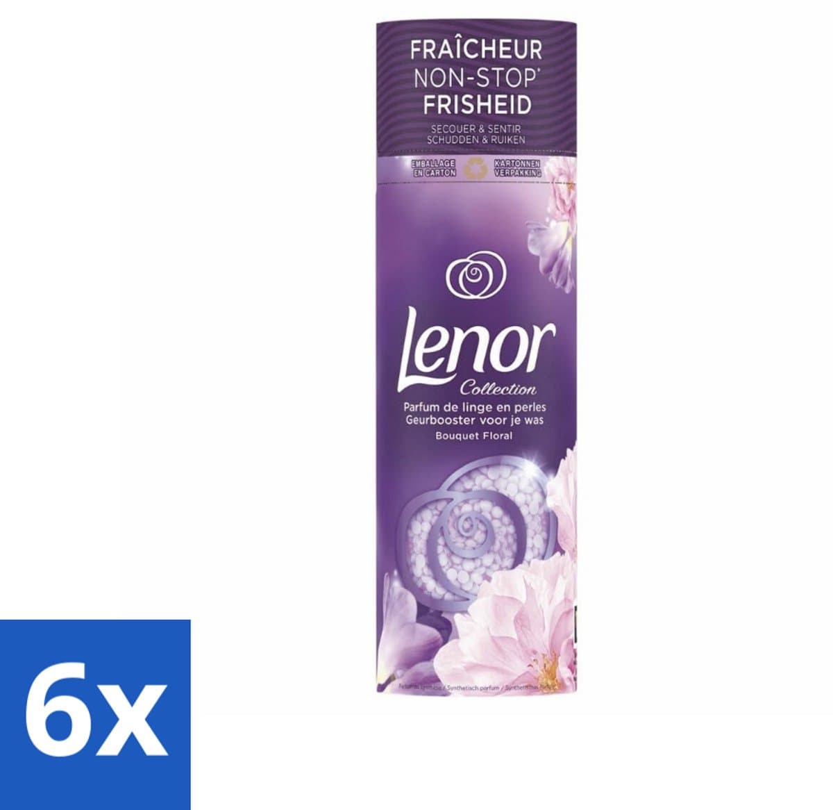 Lenor - Geurbooster - Bloemen Boeket - Non-Stop Frisheid - 19 Wasbeurten - Voordeelverpakking - 6 stuks — afbeelding 1