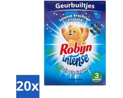 20 x Robijn Geurbuiltjes Intense 3 stuks per verpakking - Geur In Kleding - Langdurige Geur - Frisse Geur - Geurbuiltjes - Kledingkast Geur