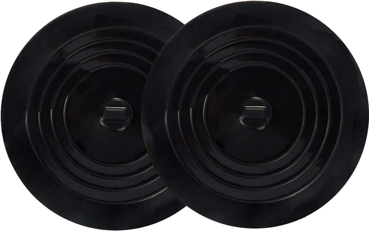 Silicone Afsluiter voor Badkamer Keuken en Wasmachine - 2 Stuks - 15 cm Grote Vlakke Zuignapafsluiter tegen Haarverstopping - Geschikt voor Alle Afvoeropeningen - Flexibel en Herbruikbaar — afbeelding 1