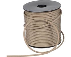 Kampeer Waslijn - Waslijn Touw - Kleding Drogen - Winddicht Ontwerp - 50 Meter - Beige