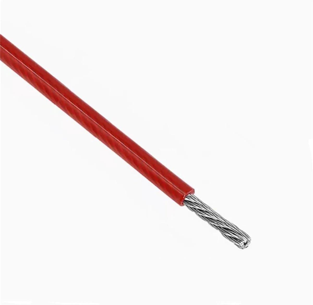 Waslijn - Drooglijn Buiten - Ruimte Efficiënt - Weerbestendig Staal - 50 Meter - Rood — afbeelding 1