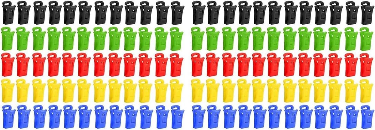 Sokkenclips - Sokkenhouders - Sokken Sorteren - Haken voor Ophangen - 120 Stuks - Veelkleurig — afbeelding 1