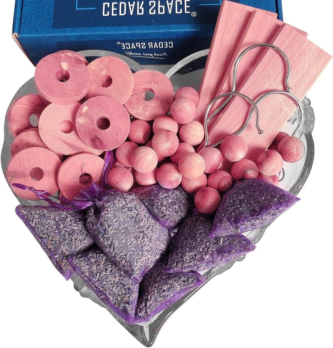 Cederblokken Kledingopslag - Cederballen Ringen - Kasten Opfrissen - 100% Aromatisch Cederhout - 80 Stuks - Natuurlijk — afbeelding 1