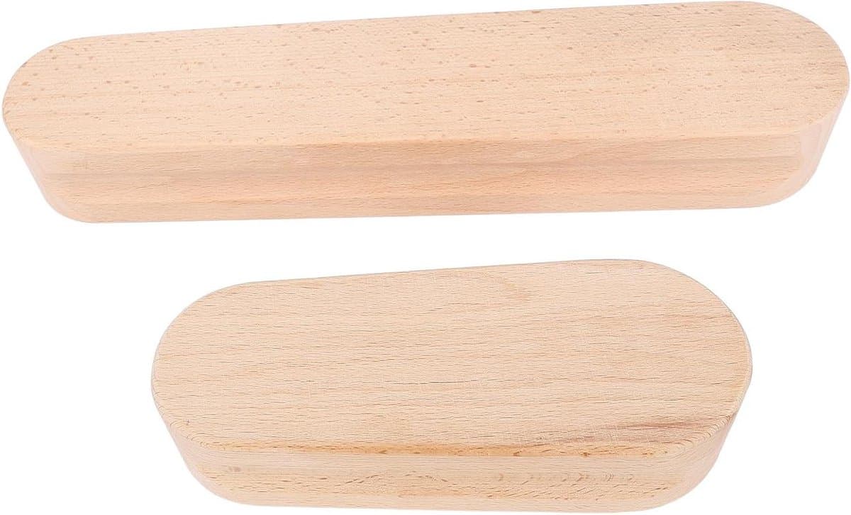2Pcs Tailor Clappers 7 "12" Dubbelzijdig Gegroefde Houten Kleppers Naaien Gereedschap Voor Drukken Naden Quilten Hemming — afbeelding 1