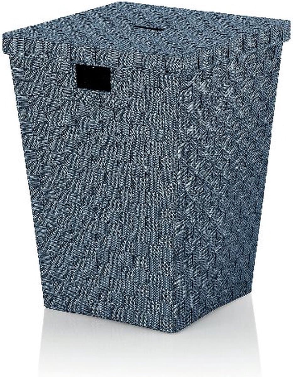 Wasmand, Met Deksel, 52 x 40 cm, Rook Blauw, Polypropyleen - Kela | Alvaro — afbeelding 1