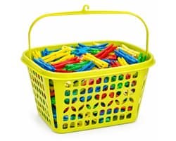 Plasticforte Knijpermandje - lime groen - 20 x 25 cm - kunststof - wasknijpertasje/knijperzak — afbeelding 1
