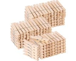 200 Stuks Houten Wasknijpers - Zware Kwaliteit Kleding Clips voor Waslijn en Knutselen