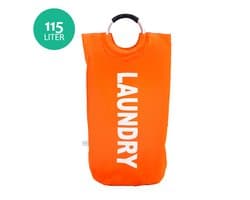 Wonair Wasmand - Waszak - Wassorteerder - Waszakken Voor Wasgoed - Wasmand Opvouwbaar - Oranje - 115L — afbeelding 1