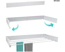RFWR® Wanddroogrek XL Inklapbaar - 100 cm Breed - 6m Drooglengte - Stevig en Duurzaam Design - Muurbevestiging - Eenvoudig te Monteren