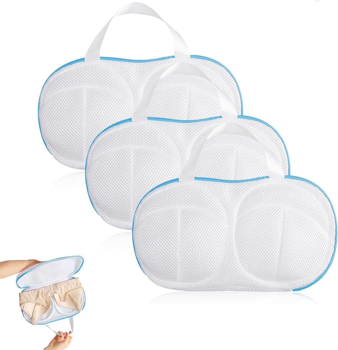 sylbx 3 pieces laundry bags, laundry bag, laundry net, laundry bag, laundry bag, bra laundry bag, laundry bag, underwear — afbeelding 1