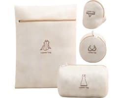 4 stuks wasnetzakken voor wasmachine - kleine wasmachines - beha-waszak - waszak voor kleding - overhemden - sokken - lingerie