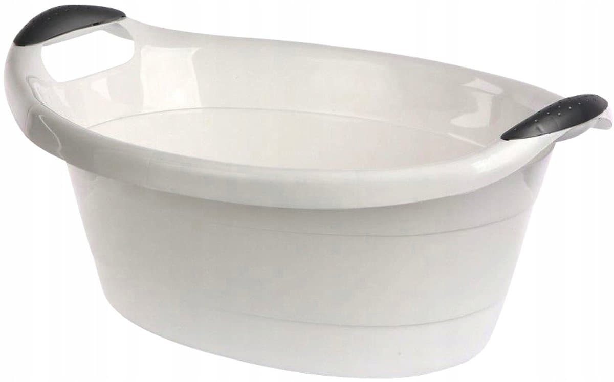Artgos Ovale Wasbak 25L - Wit - 62cm - Handige Huishoudelijke Kom — afbeelding 1