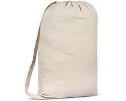 SnelShoppen - Premium Canvas Waszak met Schouderband 75x56 CM 40L - 100% Katoen, Duurzaam, Met Trekkoord en Verstelbare Sluiting, Wasmand Inliner voor