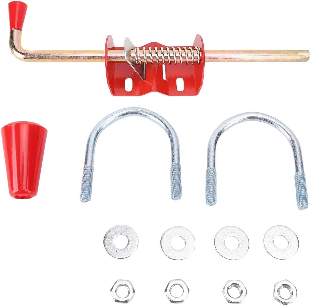 Boerderij Deur Anker - Hek Vergrendeling - Vee Beveiliging - Robuust IJzer - 44 cm Lengte - Zwart — afbeelding 1
