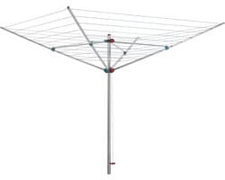 Droogmolen XL - Wasrek Buiten - Was Drogen - 3 Draagarmen - 40 Meter Lijn - Zilver