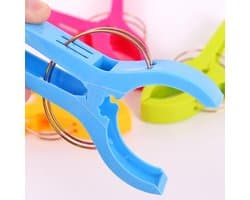 Benza – XXL Strandlakenknijpers – 8 stuks – 12 cm – Handdoekclips voor ligbed, strandstoel, campingstoel en waslijn – 4 kleuren