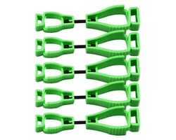 Dailygoods- Riemclip 5 Stuks - Duurzaam Kunststof - Stevige Bevestiging - Voor Hoeden/Handschoenen - Slijtvast en Elastisch - Lange Levensduur - Haakje