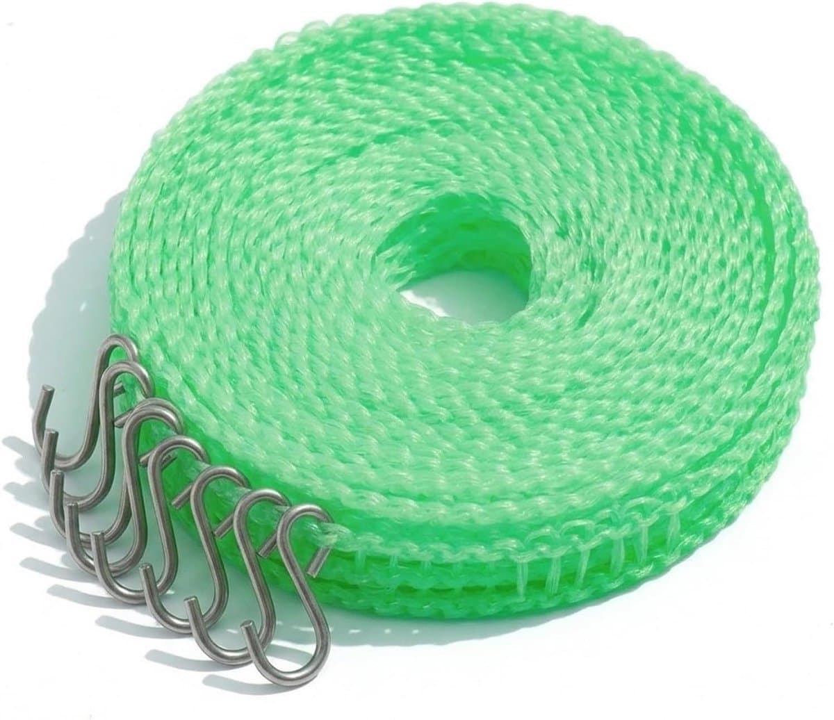 Draagbare Waslijn - Reis Waslijn - Kleding Drogen - Antislip Raster Ontwerp - 5 Meter - Groen — afbeelding 1