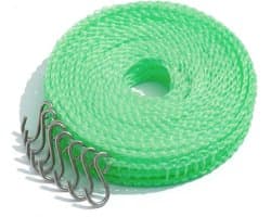 Draagbare Waslijn - Reis Waslijn - Kleding Drogen - Antislip Raster Ontwerp - 5 Meter - Groen