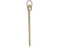 Grondanker Paal - Hondenlijn Anker - Dieren Vastzetten - Stevige IJzeren Constructie - 30 cm - Goud