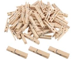 Kleine Wasknijpers - 150 Stuks Houten Klemmen voor Foto's en Knutselen