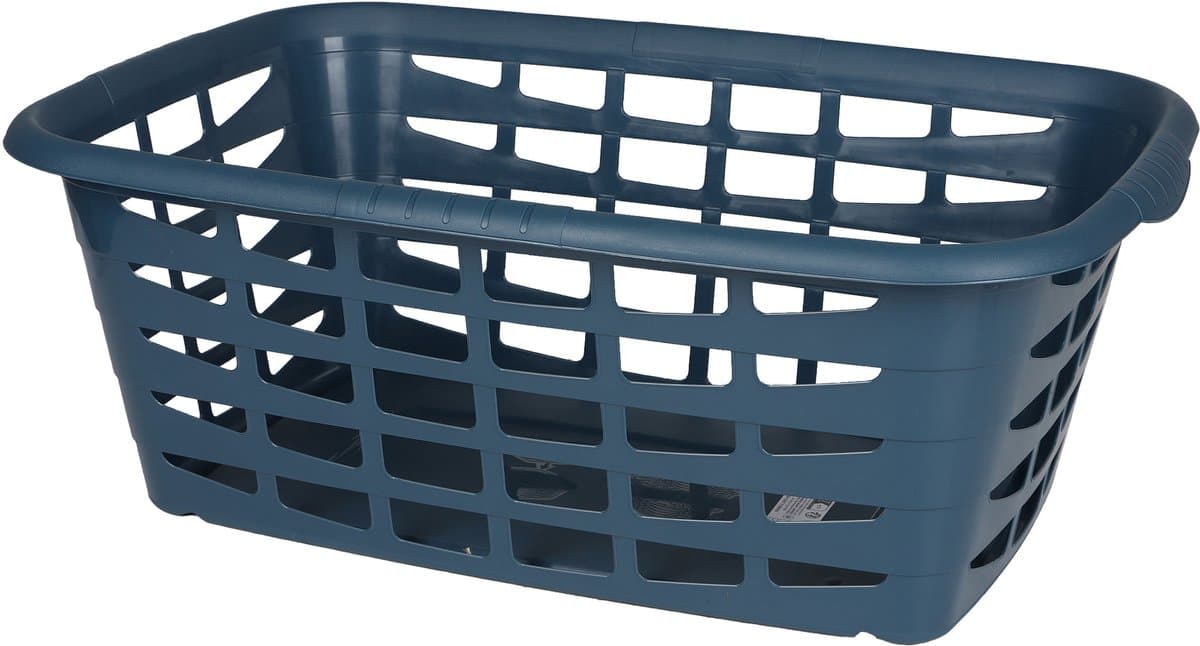 5Five Kunststof wasmand - blauw - 40 liter - 66 x 45 x 24 cm - manden voor wasgoed — afbeelding 1