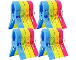 YONO Strandlaken Knijpers - Grote Handdoek Klemmen - Badlaken Clips - 16 Stuks