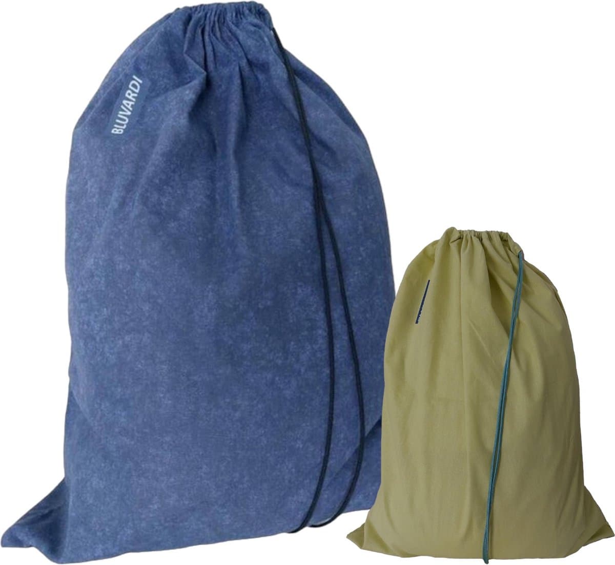 Bluvardi katoenen waszakken set van 2 stuks - marine blue -green — afbeelding 1