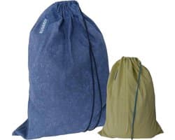 Bluvardi katoenen waszakken set van 2 stuks - marine blue -green