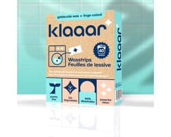 Klaaar Wasstrips Gekleurde Was – Wasmiddeldoekjes zonder Plastic - Laundry Strips 40 Strips