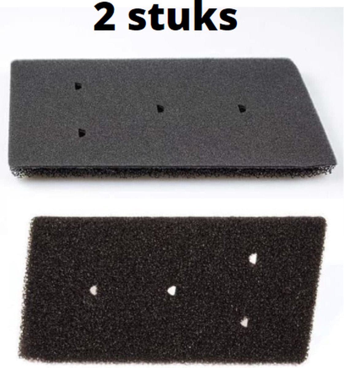 filter schuim - 2 STUKS - schuimfilter droger foam filter wasdroger warmtewisselaar - Alternatief geschikt voor Whirlpool Bauknecht Ignis ( met 4 gaatjes) - 481010345281 — afbeelding 1