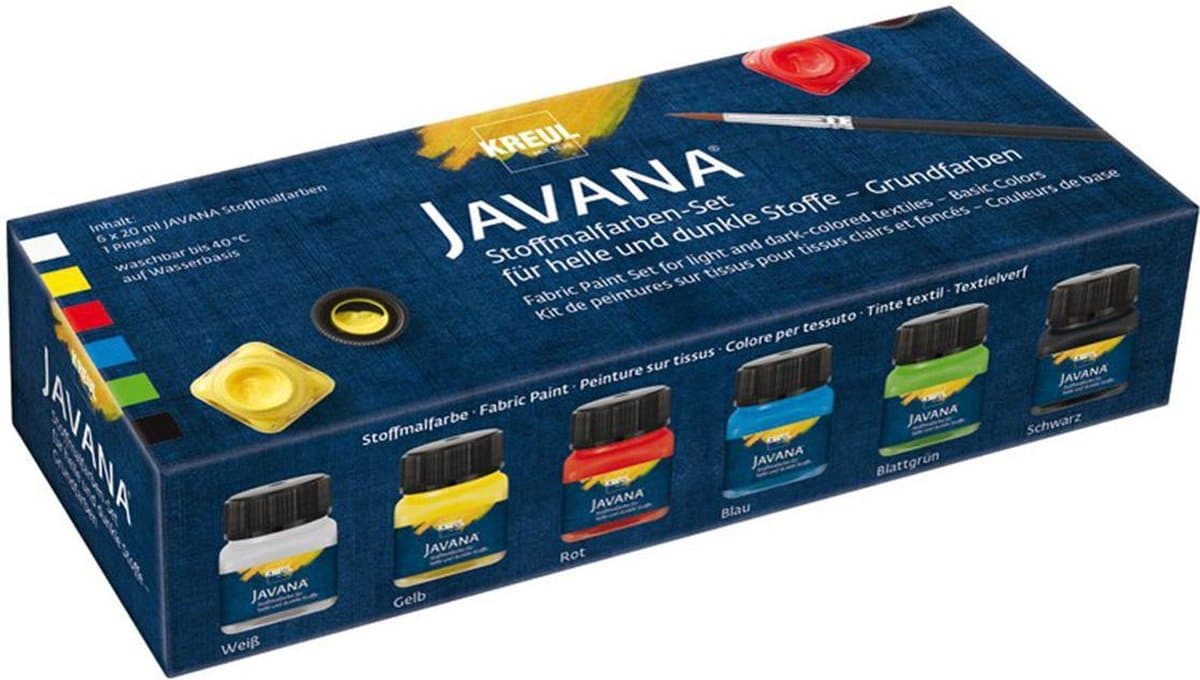 Javana textielverf set – Creative – Voor donkere stoffen — afbeelding 1